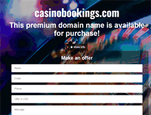 Tablet Screenshot of casinobookings.com